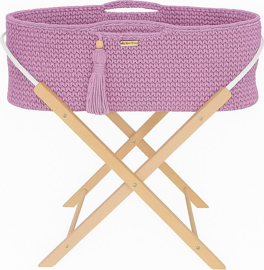 My Sweet Baby BOHO handgemaakt babywiegje met standaard - Lavendel