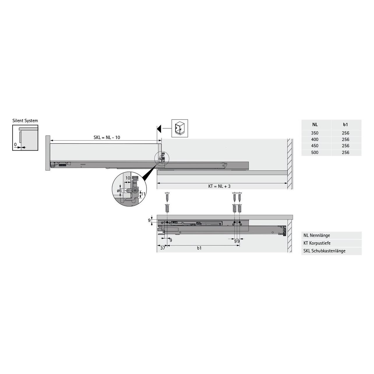 Hettich Vollauszug Actro 5D Silent System (9318329)