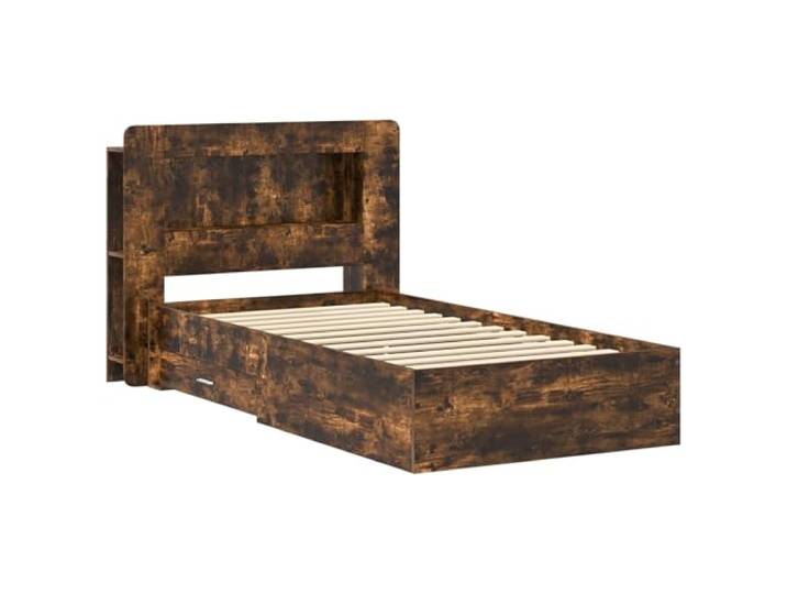 KTHLBRH Bettrahmen mit Schubladen Eiche Smoke 80 x 200 cm Technisches Holz, Kopfteil für Schrank, modernes Design, einfache Montage