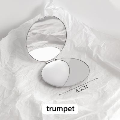 Fusion Finds Portable Makeup Mirror Foldable Compact Double Sided Travel Pocket Mirror round Trumpet