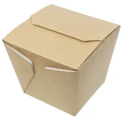 MONOUSO - Faltbox Pappe "To Go" Wok Kraft 450ml (25 Stück)