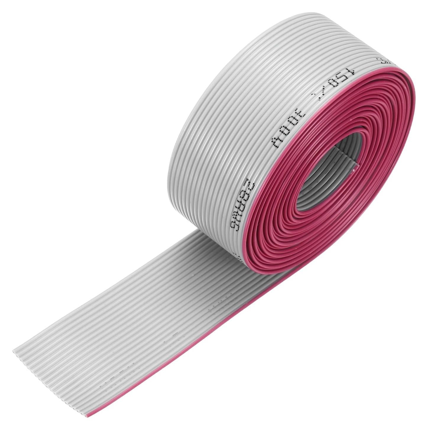 Dripio Platte kabel, 2,5 meter, 20-polig, raster 1,27 mm, grijs