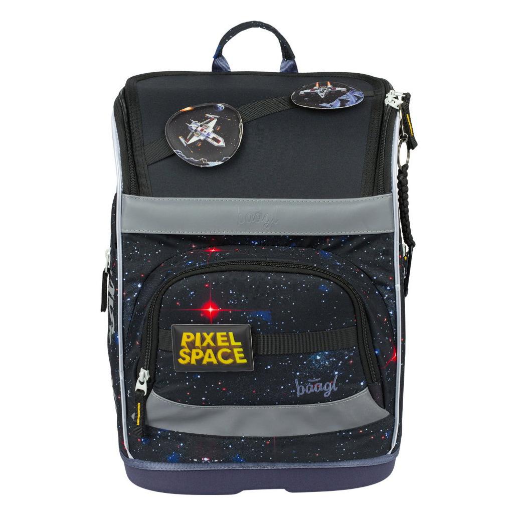 Baagl Schulranzen Zippy PLUS Pixel Space / 21 l / geeignet ab der 1. Klasse der Grundschule (21 l) (A-34848)