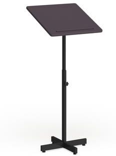 Flash Furniture Adjustable Height Slanted Top Metal Lectern in Mahogany