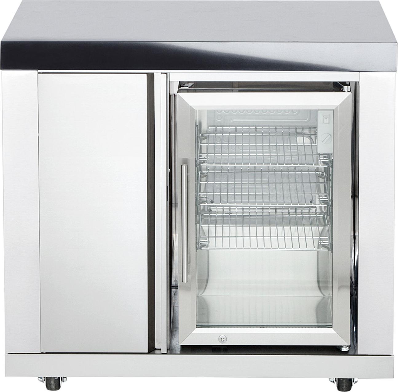Allgrill Top-Line modulare Outdoorküche Edelstahl Modul 6 Schrank/Kühlschrank 63 Liter