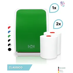 SET: Handtuchrollenspender SENSOR, berührungslos, Blanc Cosmos verschied. Farben + 2 Handtuchrollen "Classico" - PRODUKTSET