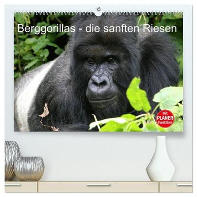 Berggorillas - die sanften Riesen (hochwertiger Premium Wandkalender 2027 DIN A2 quer), Kunstdruck in Hochglanz