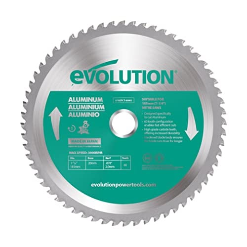 Evolution Power Tools A185TCT-60MS zaagblad voor aluminium, 185 mm