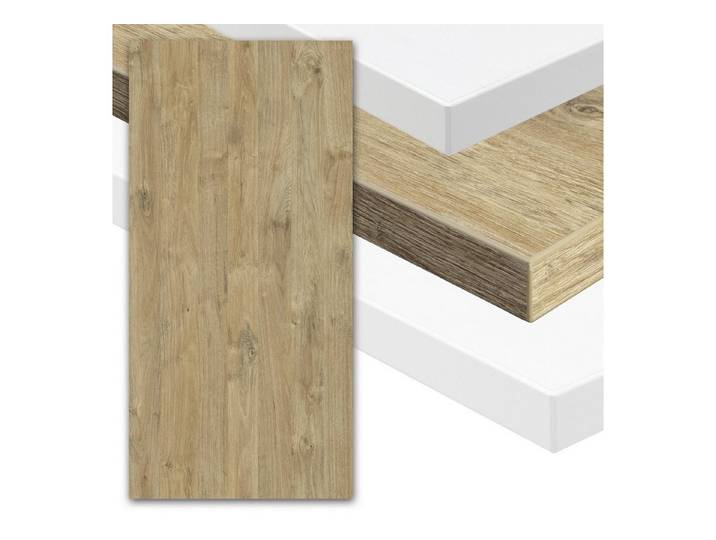 boho office® Schreibtischplatte, Tischplatte in Wildeiche - 120 x 80 cm - 25mm stark - pflegeleicht