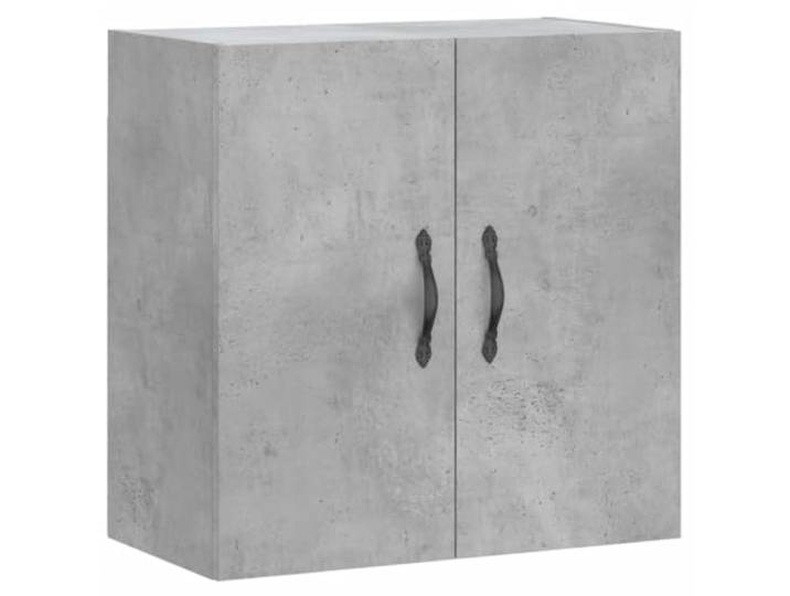 KUPTYERFG Hängeschrank Betongrau 60x31x60 cm Holzwerkstoff Platzsparendes Wand-Sideboard im Beton-Look für Wohnzimmer und Flur mit Ablagefläche für Dekoration.
