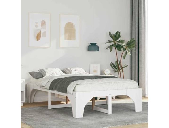 RJPLMFV Bettgestell, Weiß, 120 x 200 cm, massives Kiefernholz Lattenrost inklusive, modernes Design, langlebig, ohne Lattenrost, pflegeleicht