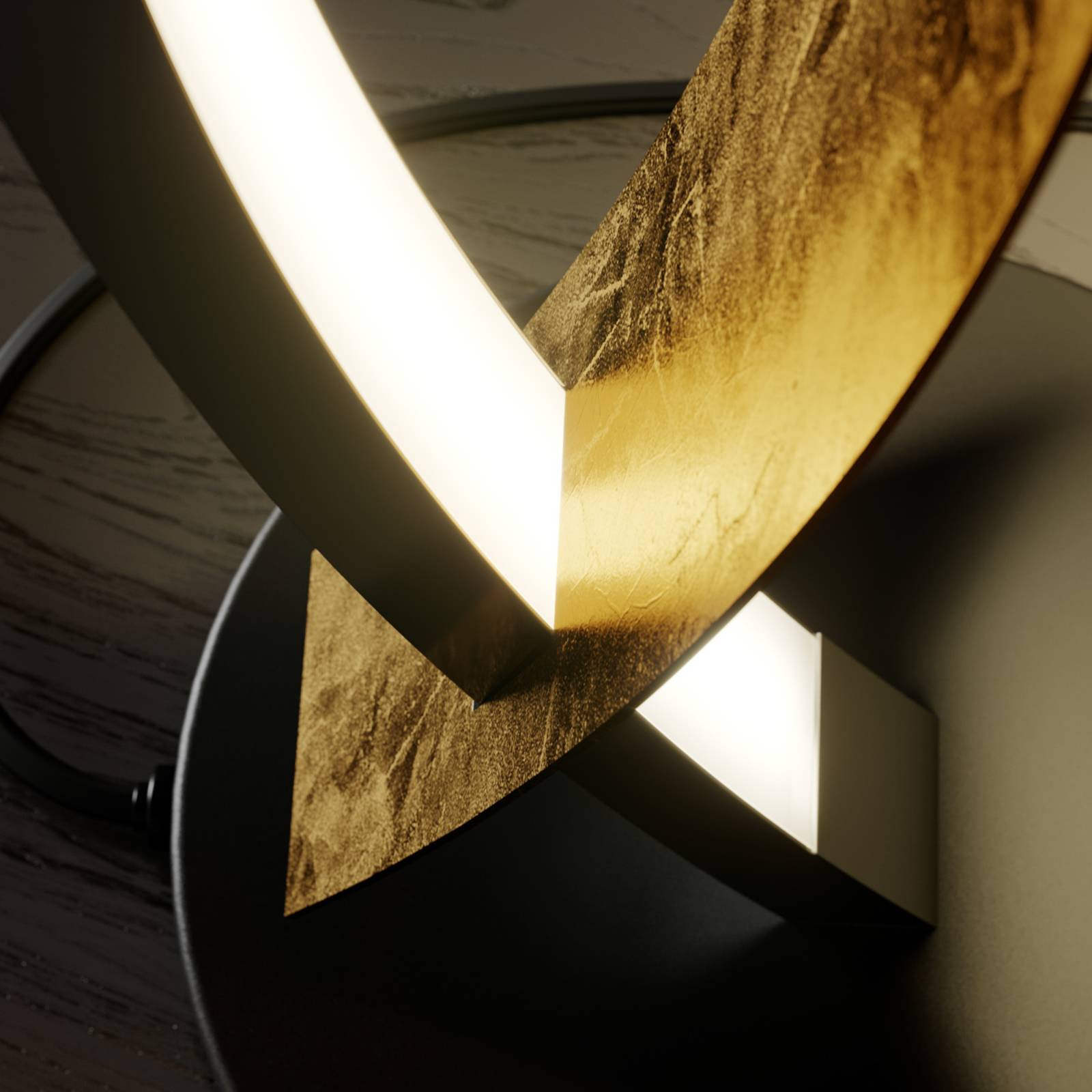 Lámpara de mesa LED Marija Lucande, atenuable, Negro, Salón / Comedor, Metal, Moderno, Lámpara de mesa LED