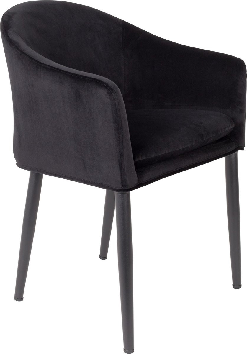 Housecraft Living Catelyn Eetkamerstoel met Armleuningen Zwart