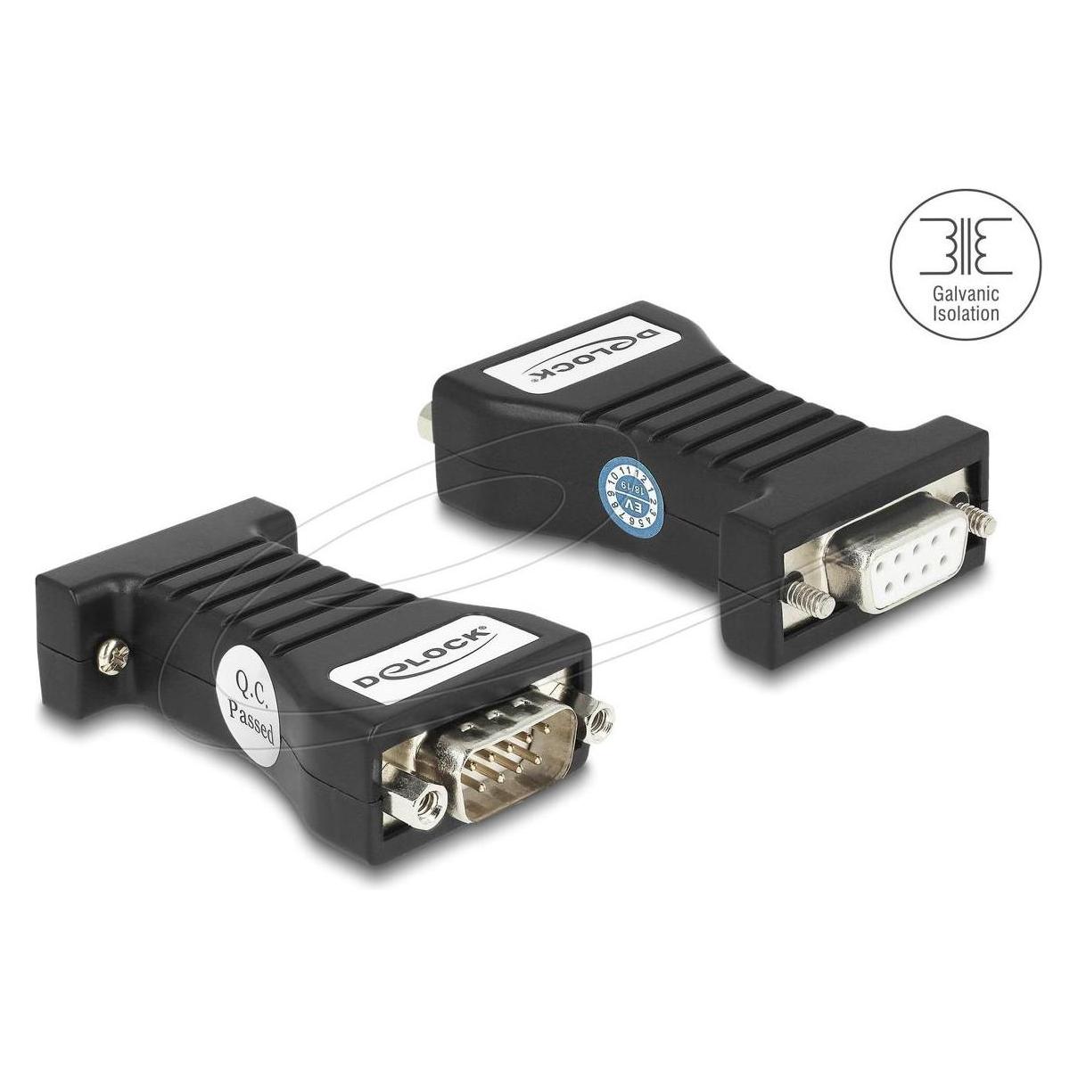 Delock Isolator RS-232 D-Sub 9 Buchse zu RS-232 D-Sub 9 Stec (0.06 m) (64314)