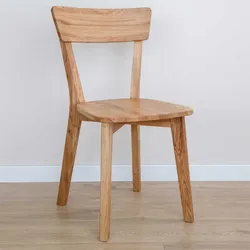 Vollholzstuhl Wildeiche geölt im Skandi Design 43 cm Sitzhöhe