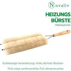 Novaliv 3X Heizkörperbürste Rippenheizkörper Heizungsbürste Heizkörper Reinigungsbürste 47x14cm IDEA, Reinigungsutensil, Schwarz