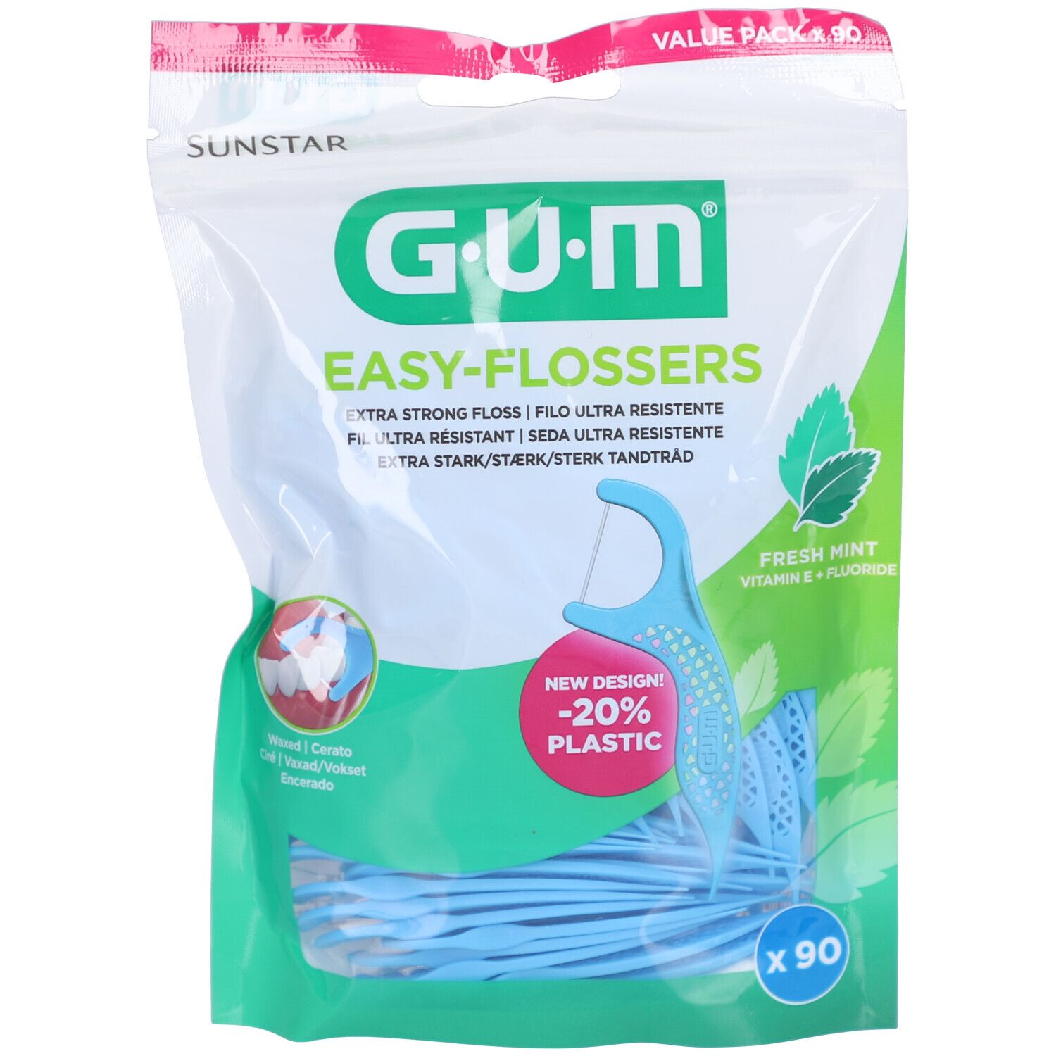 GUM Easy-Flossers Zahnseide inkl.Halter 90 St
