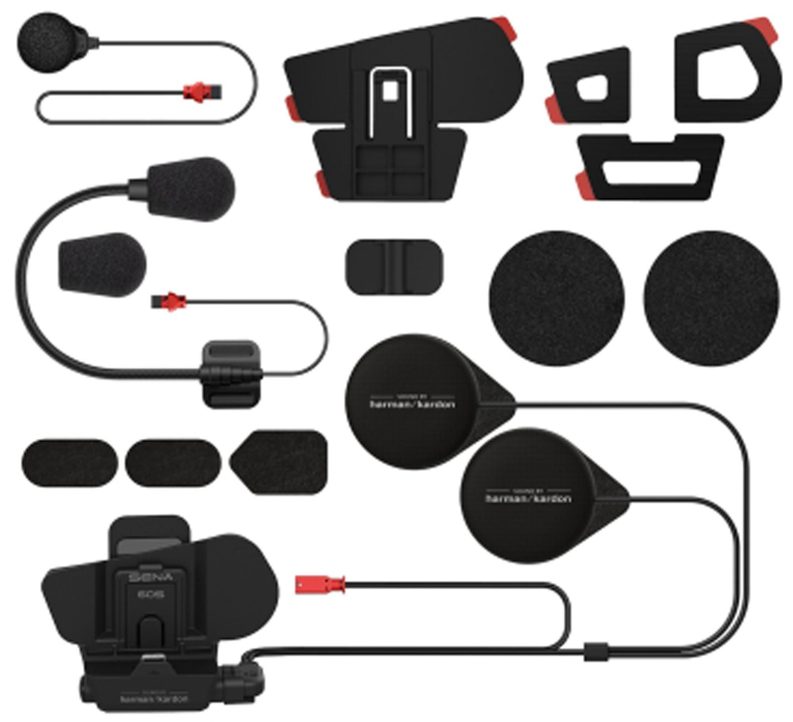 Sena 60S geluidssysteem van Harman Kardon met helmclips en universele microfoon