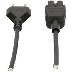 2x Max Hauri TD-Netzkabel (2 m), Stromkabel, Schwarz