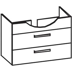 Artiqua 413 Waschtischunterschrank für Felino 124100 Graphit Struktur quer, 413-WU2L-K31-7070-401 413-WU2L-K31-7070-401