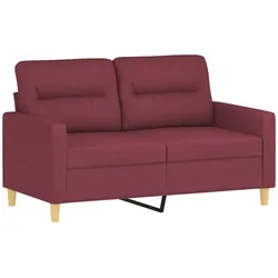 vidaXL 2-Sitzer-Sofa Weinrot 120 cm Stoff