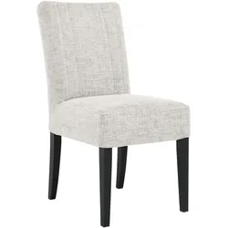 STUHL FREYA mit schwarzen Holzbeinen, Polsterstuhl, Beige