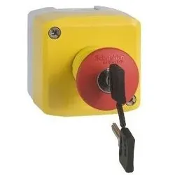 Schneider Electric Not-Aus-Box Ø40 mit Schlüssel 1NO/2NC "EMERGENCY STOP", Schalter + Taster, Rot