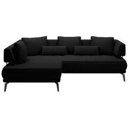 Ecksofa Giotto Stoff Schwarz