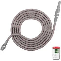 Flexibler Gartenschlauch 12m SECRET DOTS Set mit Sprühdüse Schnellkupplungen SOFT Wasserhahnanschluss 1/2 3/4 leicht WSCH12GYRD