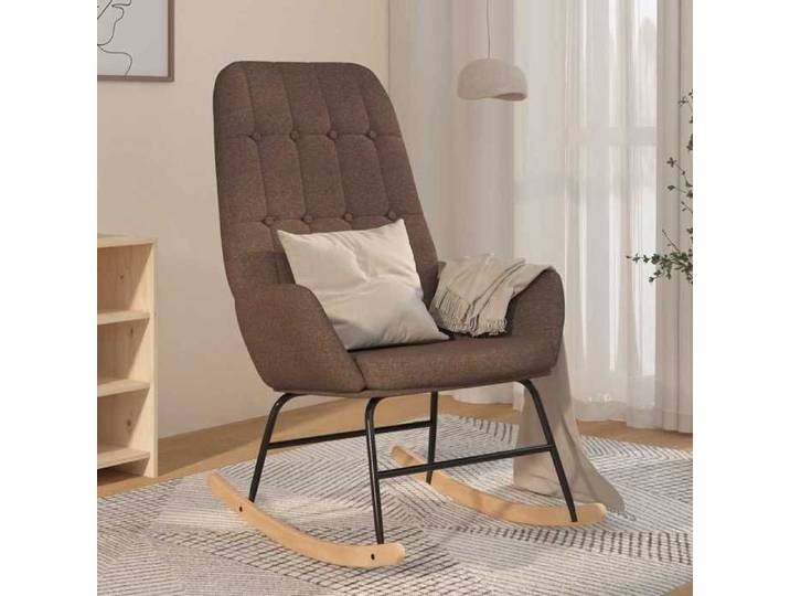 Chaise à bascule - 1 place - fauteuil relaxant - Taupe Tissu_2517