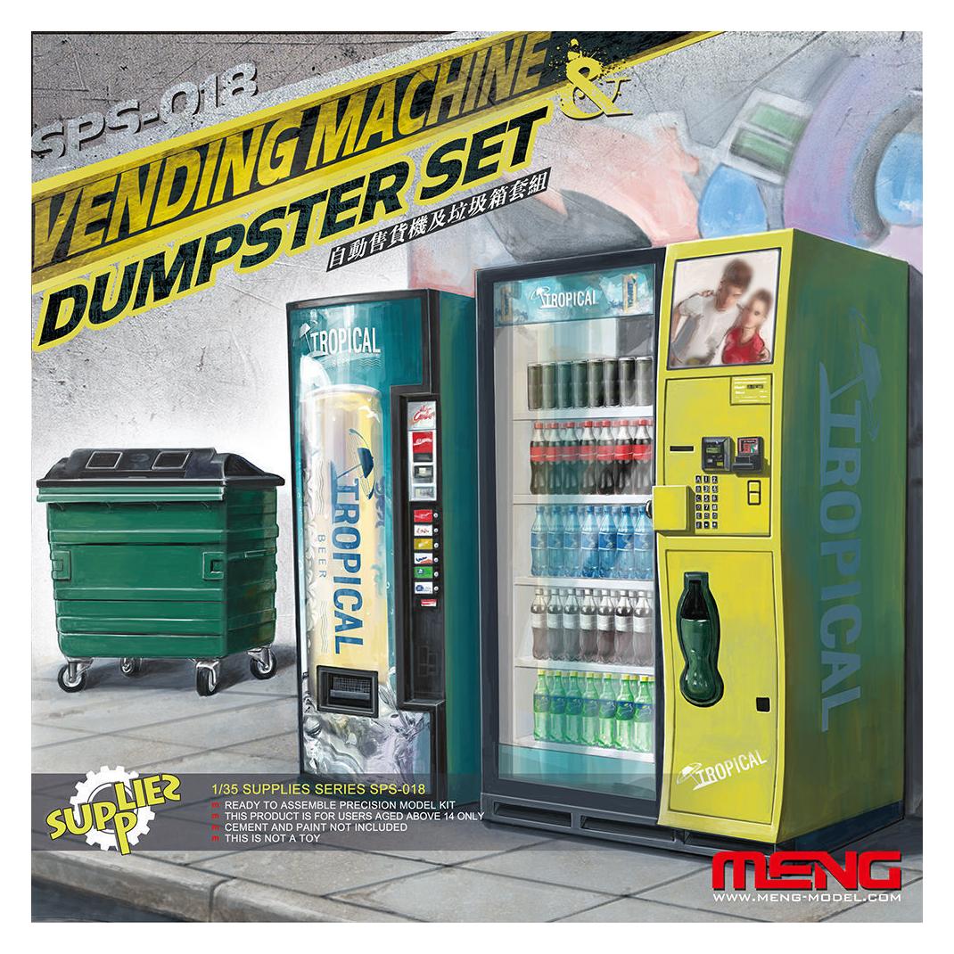 Meng-Model Vending Machine & Dumster Set (SPS-018)