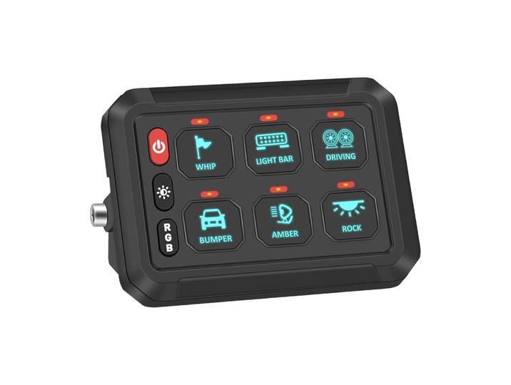 Panneau de commutation Led universel 12v 24v ACC, 6 boutons, variateur RGB, pour voiture, bateau, Marine, pour ATV, SUV, camion, navires tout-terrain