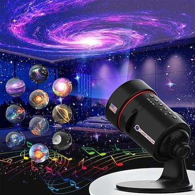 Galaxienprojektor mit Soundmaschine, 28 beruhigenden Klängen, Speicherfunktion, Schlaftimer, Sternenlicht, Planetariumsprojektor mit Sternenhimmel, Weltraum, Sonnensystem, Mond und Nebel für