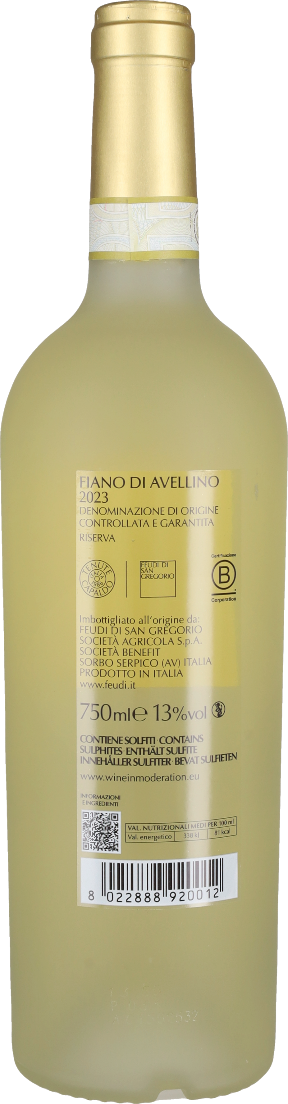 Feudi di San Gregorio Fiano Riserva 'Campanaro' 2023