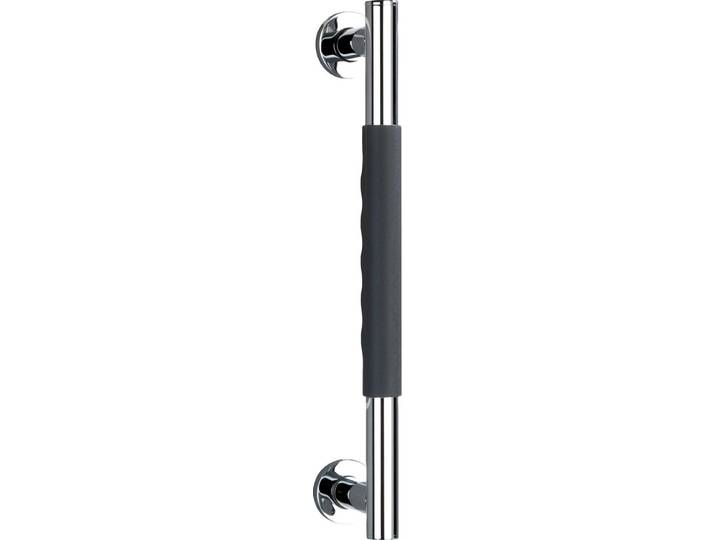 WENKO Wandgreep Secura 40cm RVS met anti-slip softtouch handvat - Veiligheidsgreep - Wandbeugel - Badgreep - Belastbaarheid max. 120 Kg - TÜV getest\, gekeurd en gecertificeerd