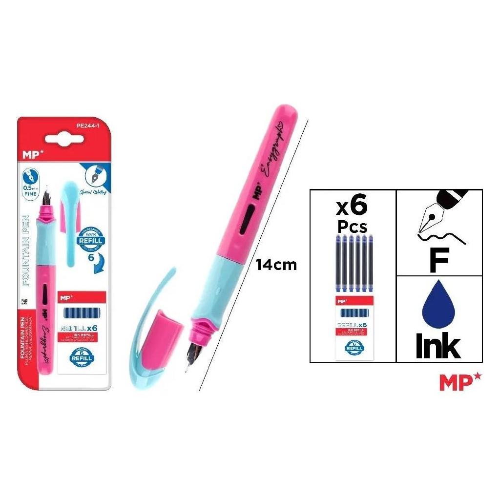 TOM Füllfederhalter 0,5 mm mit rosa Minen (1x) (54621424)