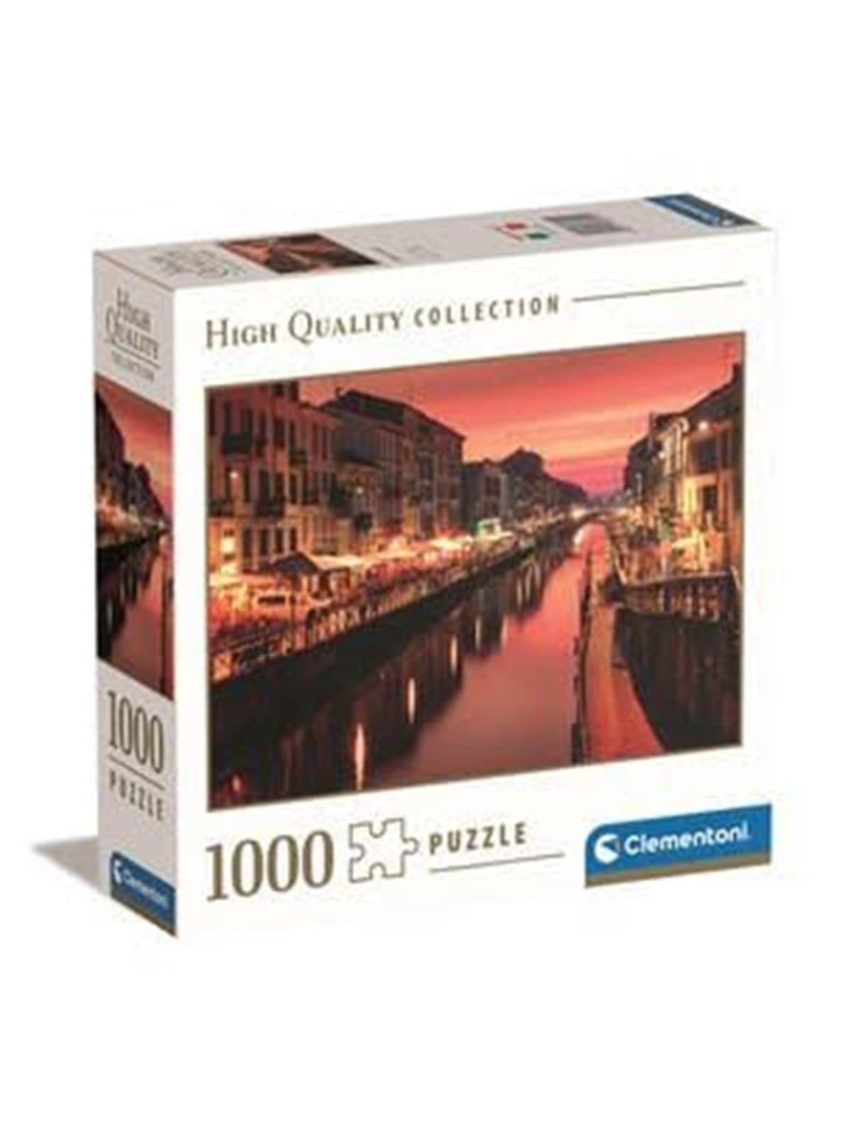 Clementoni Puzzle Square Box Milan Canals, 1000-teilig 2D Puzzles