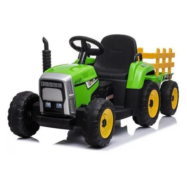 Lean Toys Traktor na Akumulator z Przyczepą XMX611 Pilot Światła LED Zielony (5337)