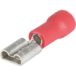 VT FSH-R-4,75 - Flachsteckerhülse, Breite: 4,75mm, rot