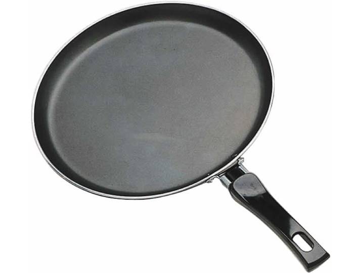 KitchenCraft Pannenkoekenpan met Antiaanbaklaag en Geprint Recept - Aluminium 24 cm