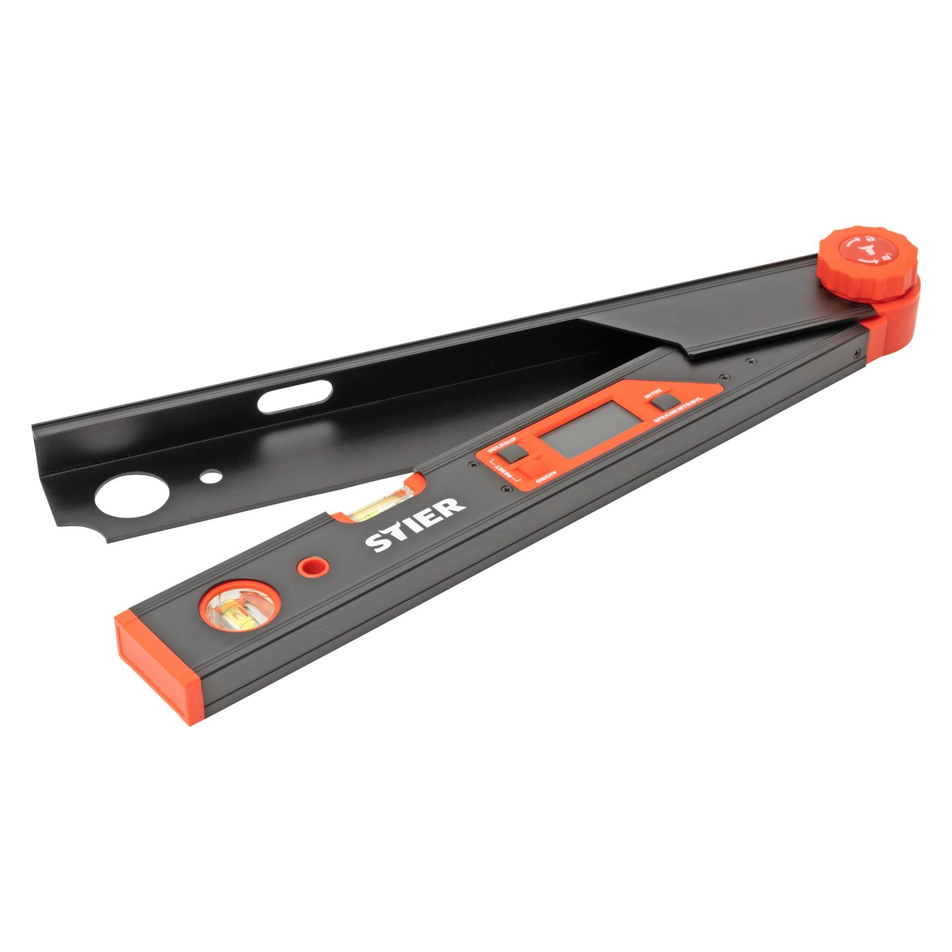 Stier Digitaler Winkelmesser SDW 450 LCD-Display ±0,1° Aluminium 450 mm (62604353)