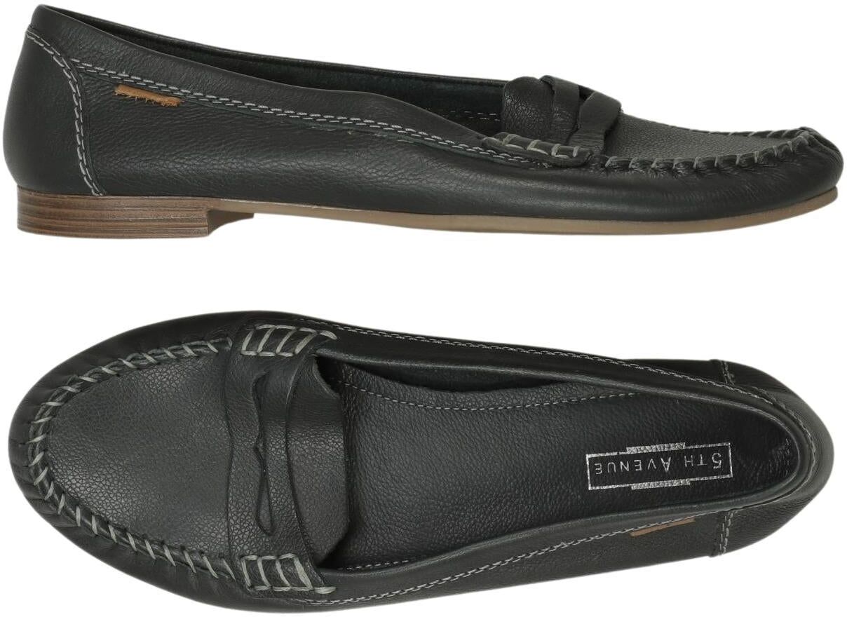 5th Avenue Damen Halbschuh, Schwarz, Gr. EU 37, Leder - Second Hand