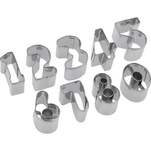 Westmark Ausstechformen 35382260, Set, Zahlen, aus Edelstahl, verschiedene Formen, 9-teilig