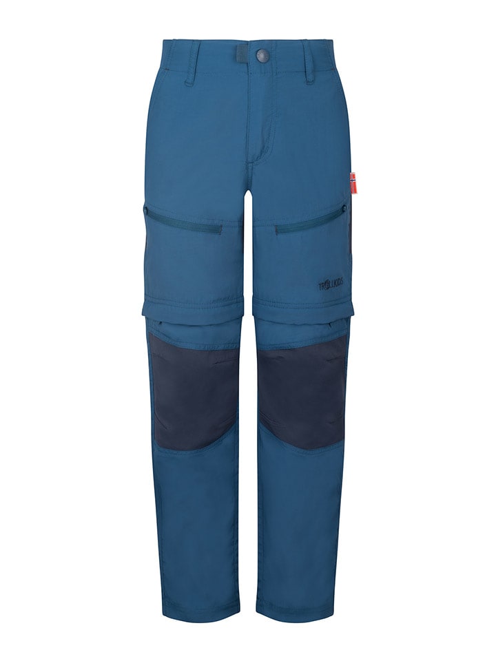 Trollkids Zipp-Off-Trekkinghose "Nordfjord" - Regular fit - in Blau - 110