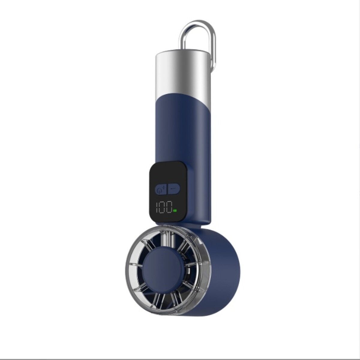 INF Tragbarer Mini USB-Tischventilator – Turbo Schnellkühlung, Hand- und Standgerät Blau