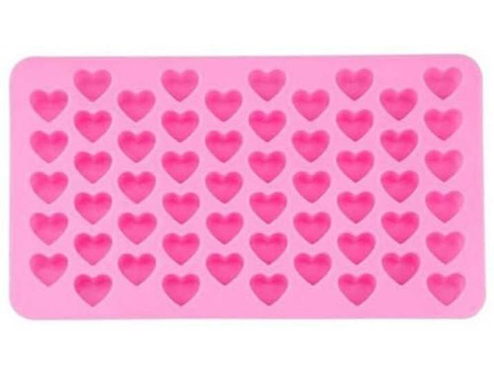 CHPN - Chocolademal - Bonbonmal - Mal - Mold - Hartjes - Kleine hartje - Siliconen Hartjes vorm - Roze - 55mini hartjes - 1,5CM