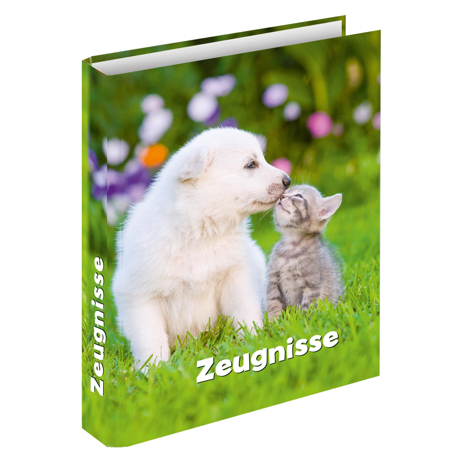 Rnk Zeugnisringbuch "Hund & Katze", 4 Ring-Mechanik, DIN A4, 250 x 315 mm (A4, 1 Stk.) (46755)