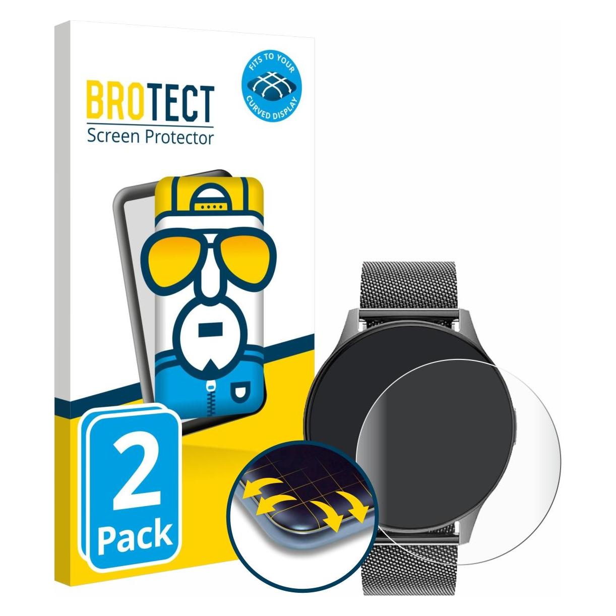 Brotect Fullscreen für Dremac FV21 1.43" Schutzfolie Displayschutz Folie Klar Transparent (5162764)