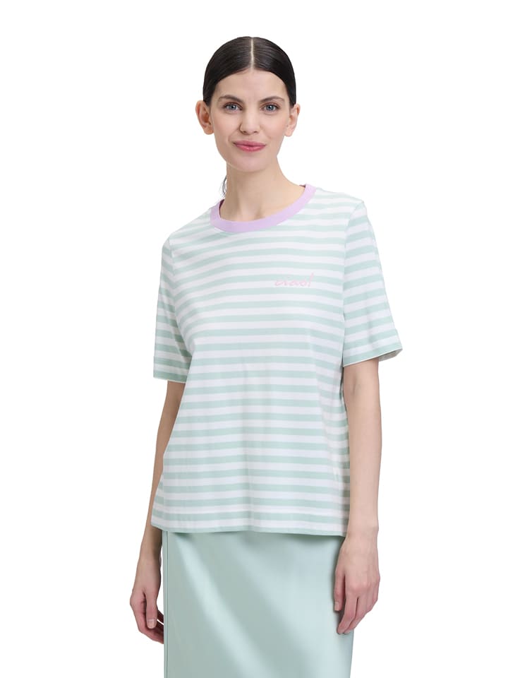 CARTOON Shirt in Mint/ Creme - 36