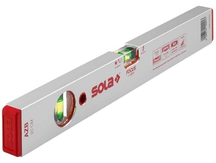 Sola 1010101 aluminium waterpas AZB 20 20 cm in rood, 200 mm
